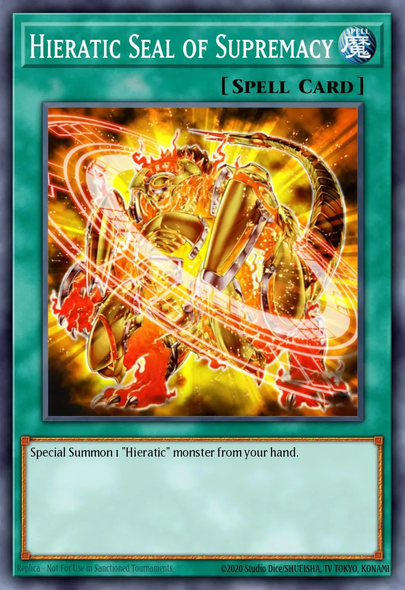 Hieratic Seal of Supremacy · Galactic Overlord Sneak Peek Participation Card 51365514/1