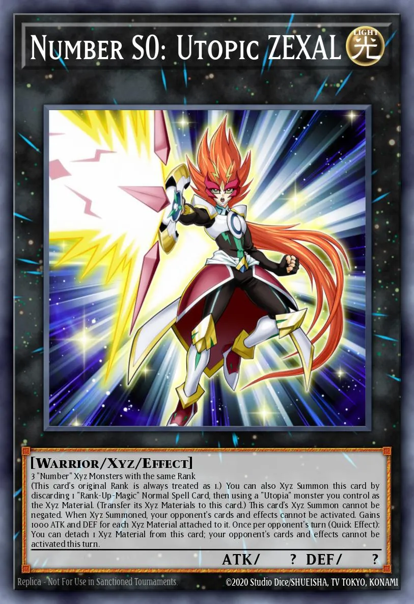 Number S0: Utopic ZEXAL · Weekly Shonen Jump September 2013 membership promotional card 52653092/1