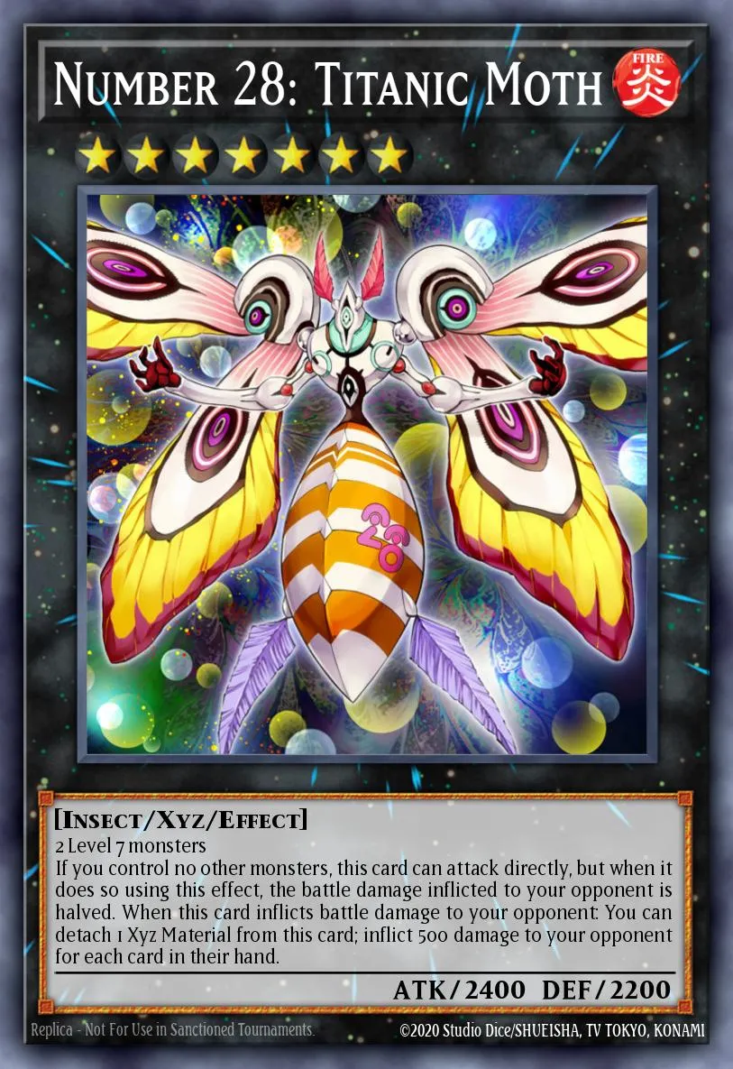 Number 28: Titanic Moth · Duelist Saga 53701457/100