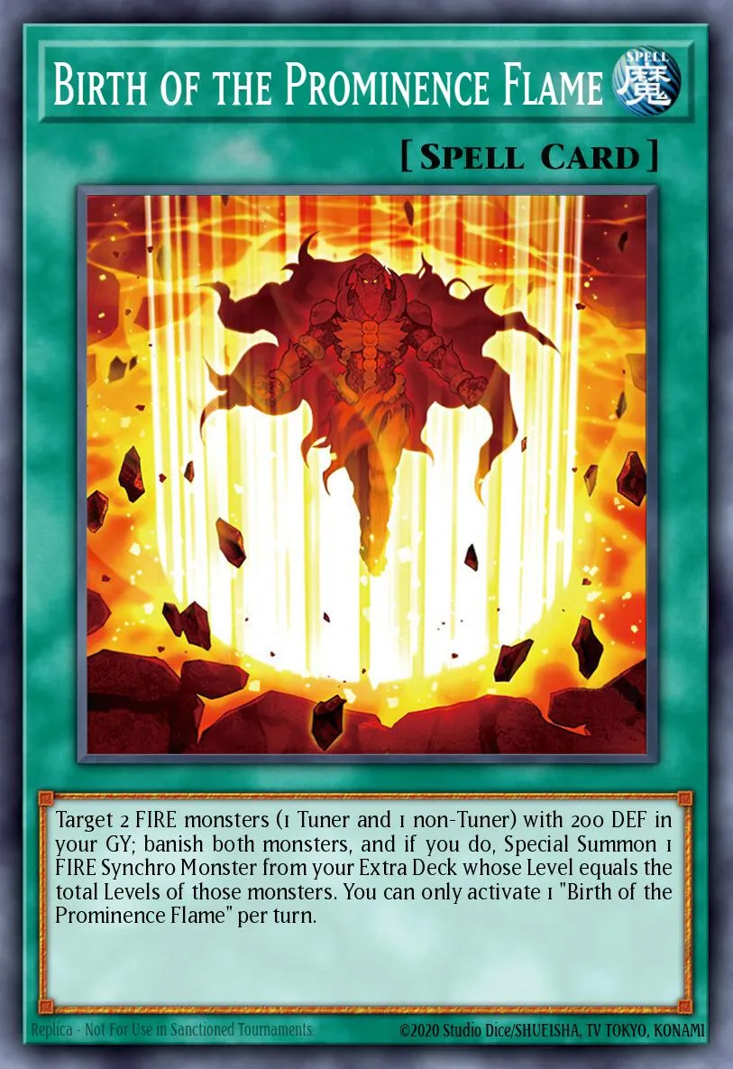Birth of the Prominence Flame · Lightning Overdrive Premiere! promotional card 5439384/1