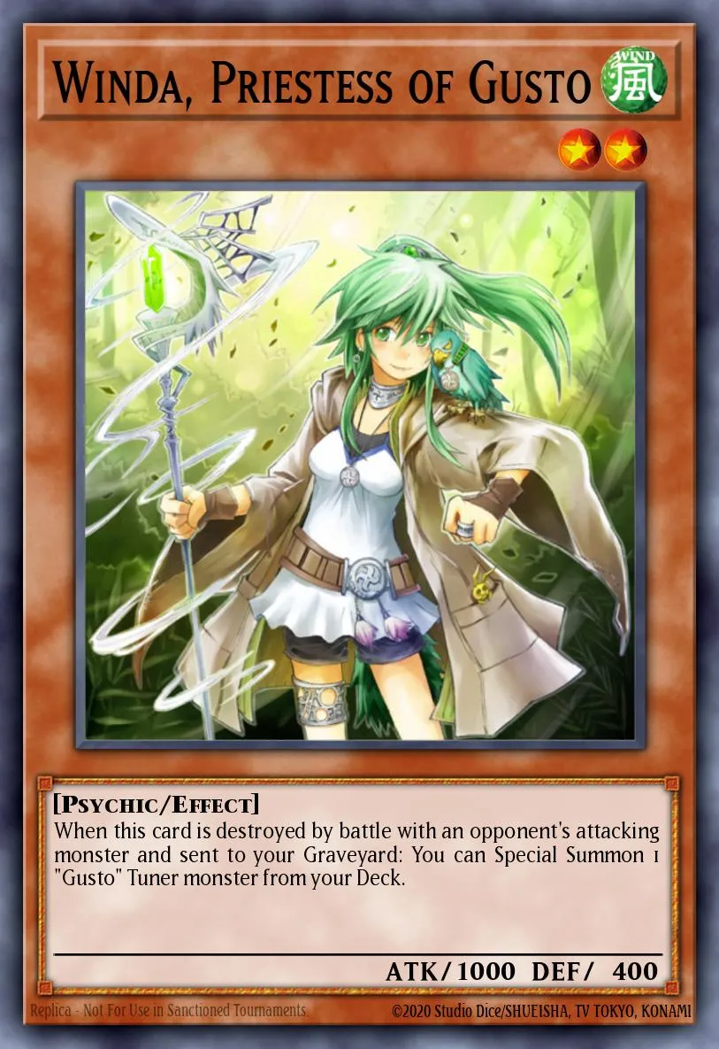 Winda, Priestess of Gusto · Duel Terminal 5b 54455435/50