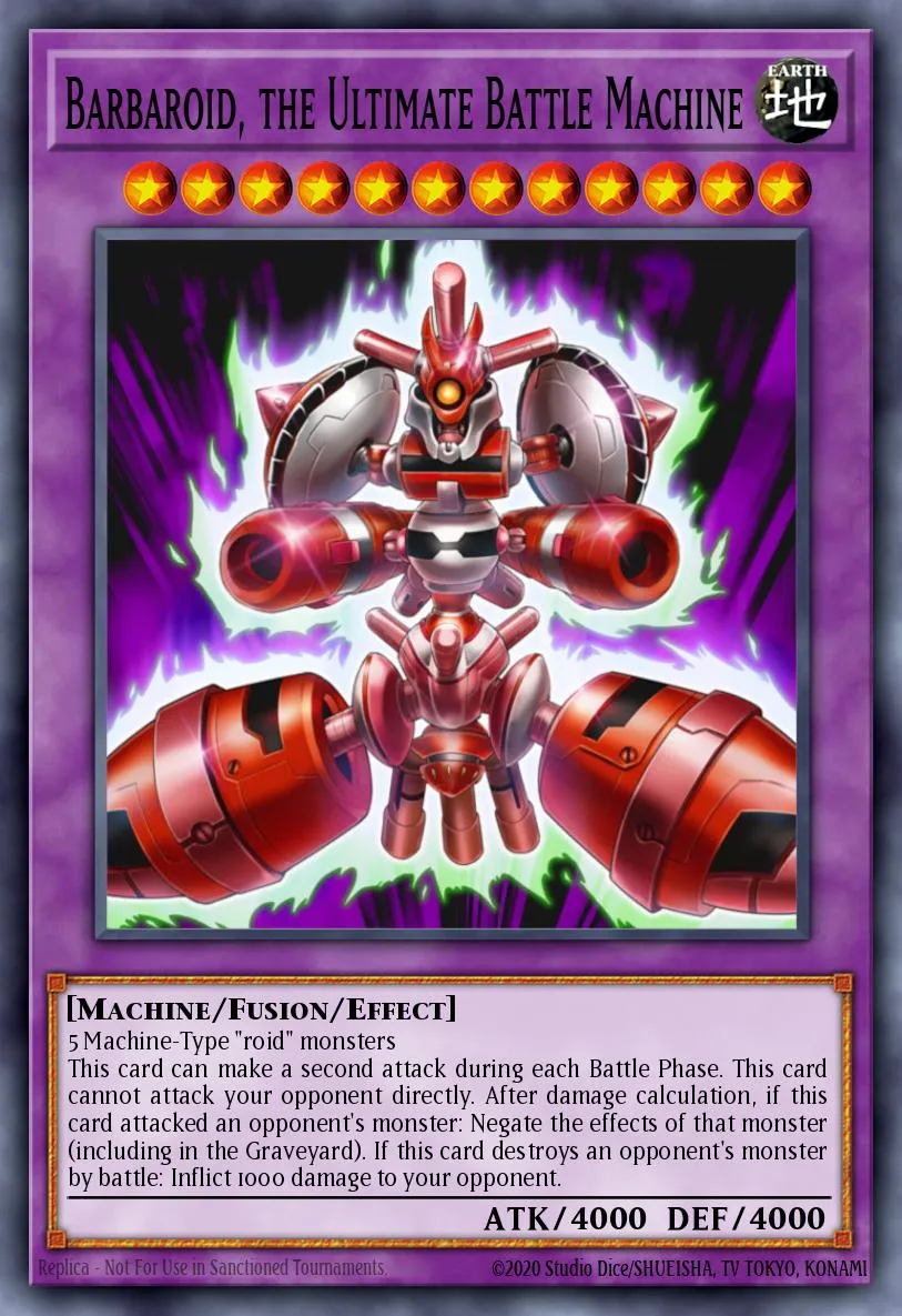 Barbaroid, the Ultimate Battle Machine · Yu-Gi-Oh! GX Volume 8 promotional card 54702678/1