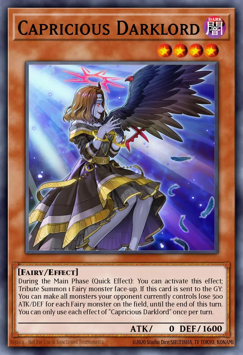 Capricious Darklord · Rise of the Duelist Premiere! promotional card 55289183/1