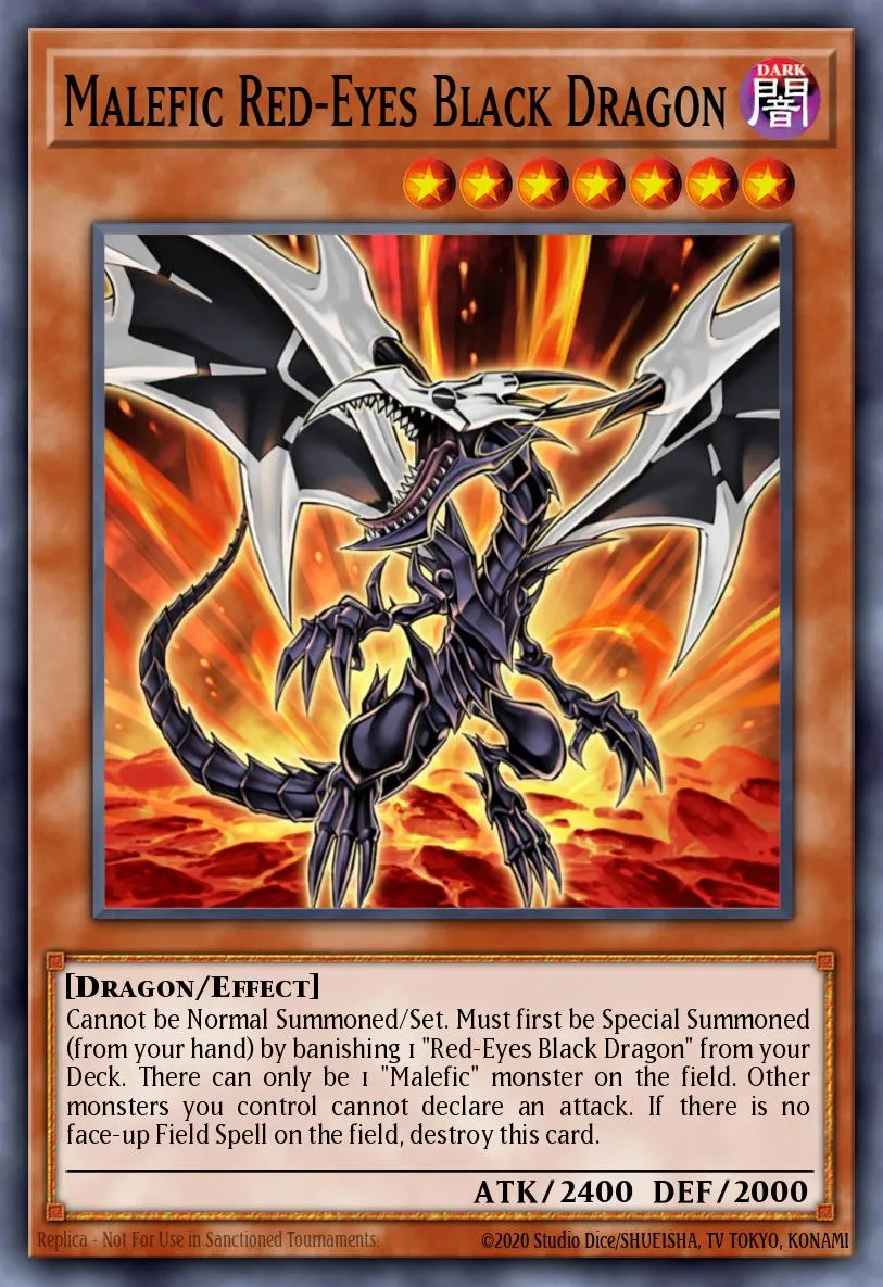 Malefic Red-Eyes Black Dragon · Yu-Gi-Oh! 3D Bonds Beyond Time Theater distribution card 55343236/1