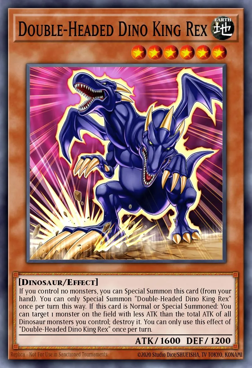 Double-Headed Dino King Rex · Duelist Nexus 55349196/99