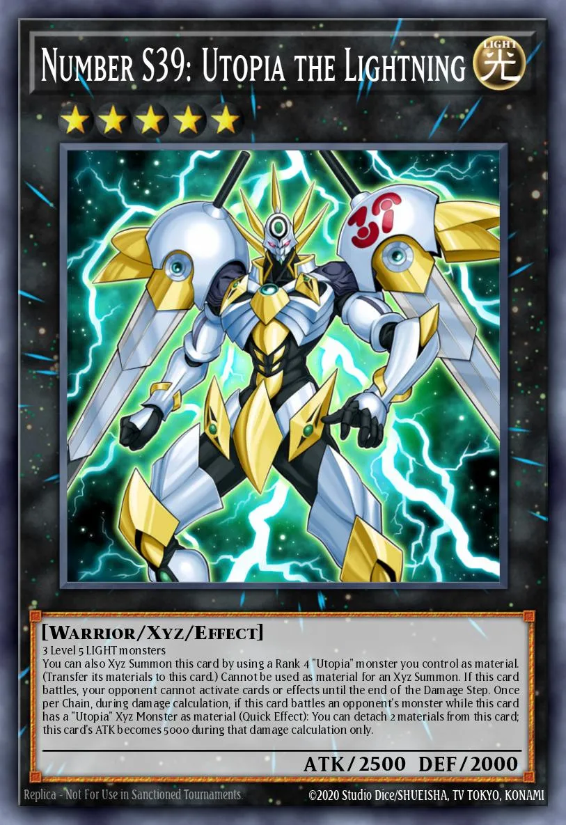 Number S39: Utopia the Lightning · Yu-Gi-Oh! ZEXAL Volume 8 promotional card 56832966/1