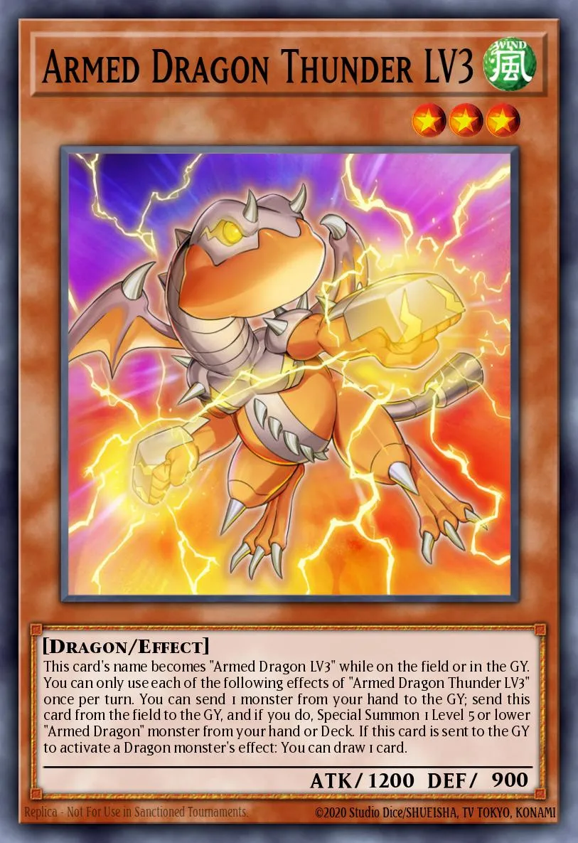 Armed Dragon Thunder LV3 · Blazing Vortex Premiere! promotional card 57030525/1
