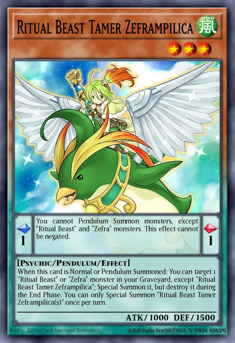 Ritual Beast Tamer Zeframpilica · Crossed Souls: Advance Edition 57777714/4