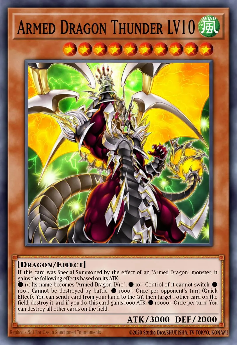Armed Dragon Thunder LV10 · Blazing Vortex Premiere! promotional card 58153103/1