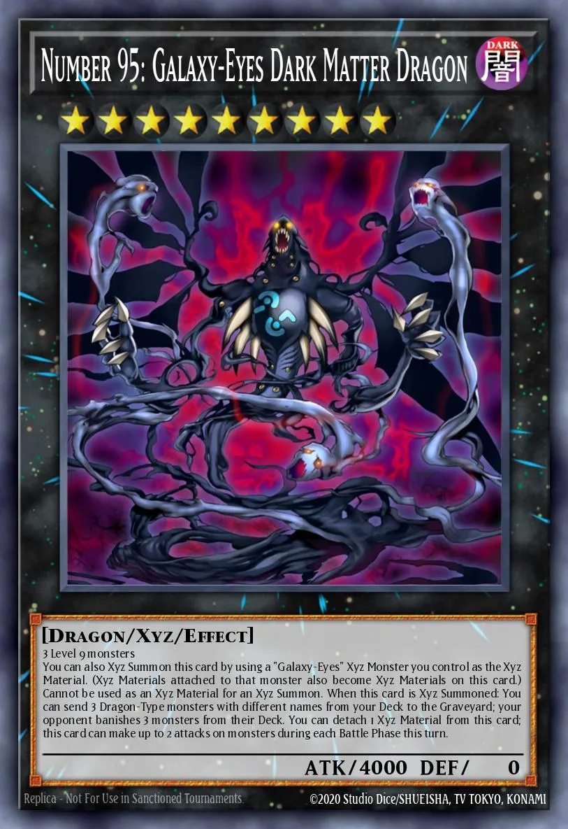 Number 95: Galaxy-Eyes Dark Matter Dragon · Premium Gold: Return of the Bling 58820923/91