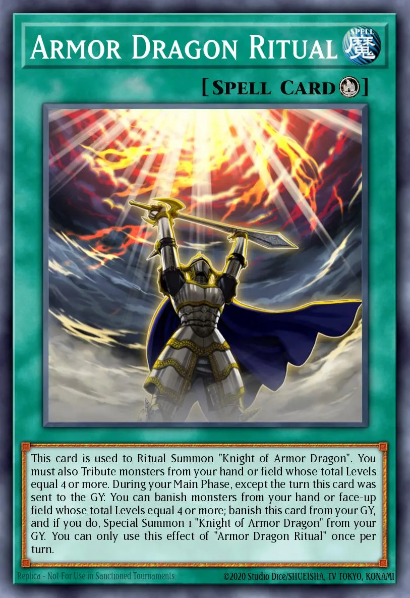 Armor Dragon Ritual · Blazing Vortex Premiere! promotional card 58827995/1