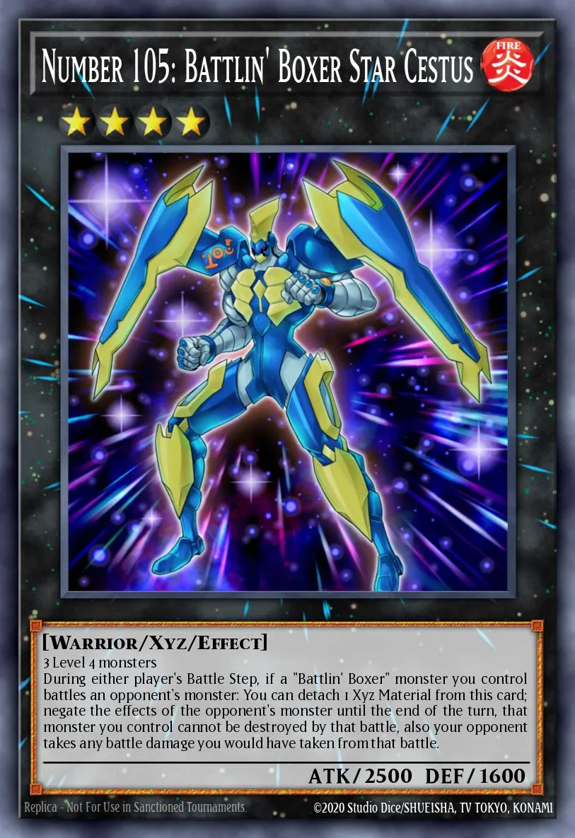 Number 105: Battlin' Boxer Star Cestus · Lord of the Tachyon Galaxy Sneak Peek Participation Card 59627393/1