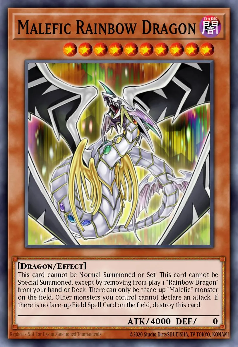 Malefic Rainbow Dragon · Yu-Gi-Oh! 3D Bonds Beyond Time Movie Pack 598988/9