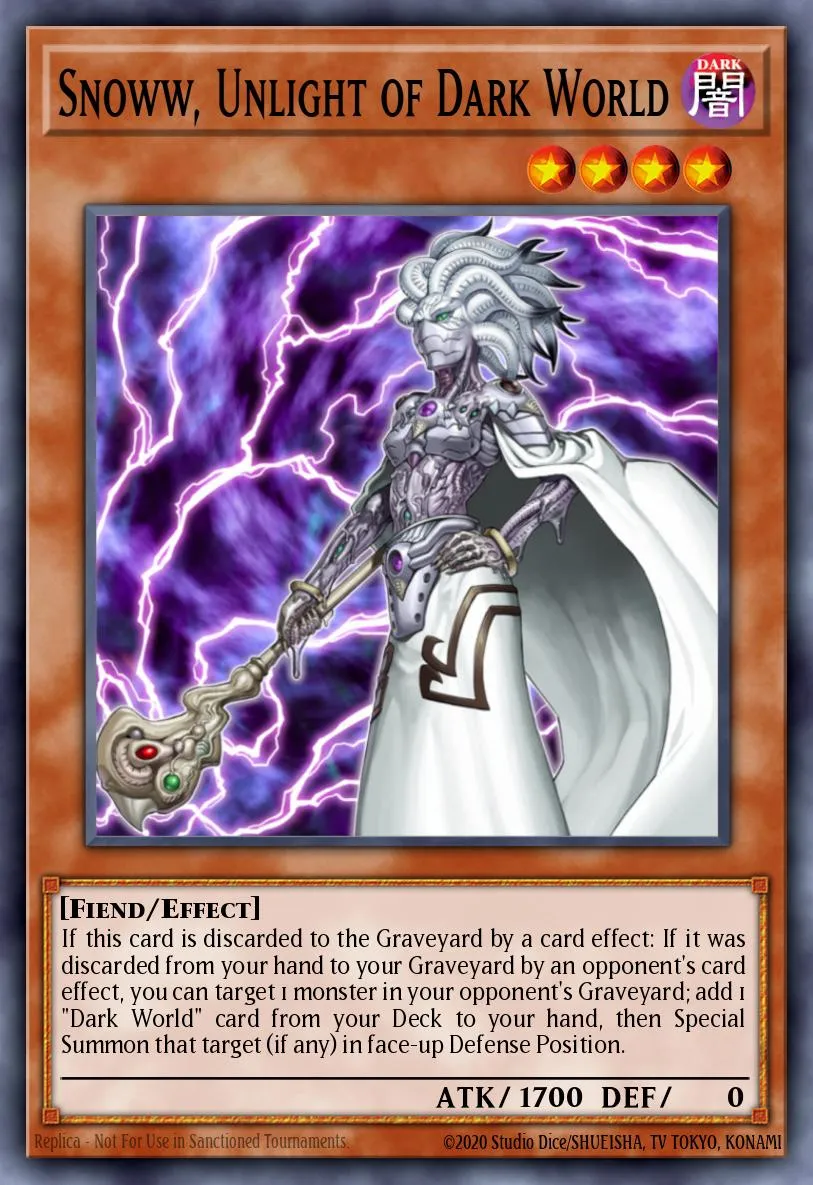 Snoww, Unlight of Dark World · Gates of the Underworld Structure Deck 60228941/39