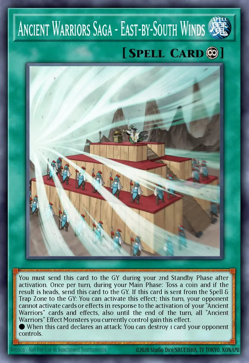 Ancient Warriors Saga - East-by-South Winds · Rise of the Duelist Premiere! promotional card 62528292/1