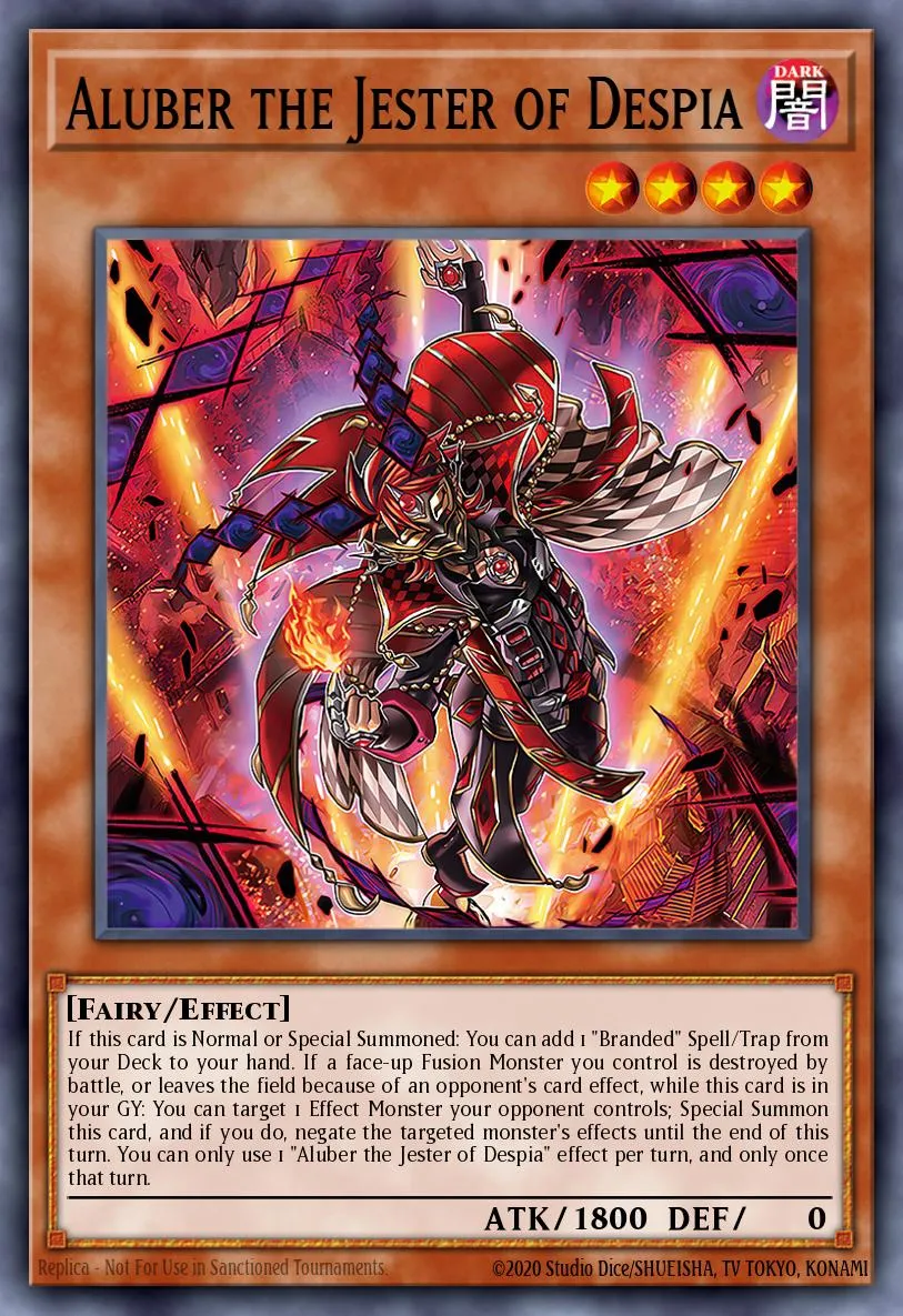 Aluber the Jester of Despia · Dawn of Majesty Premiere! promotional card 62962630/1