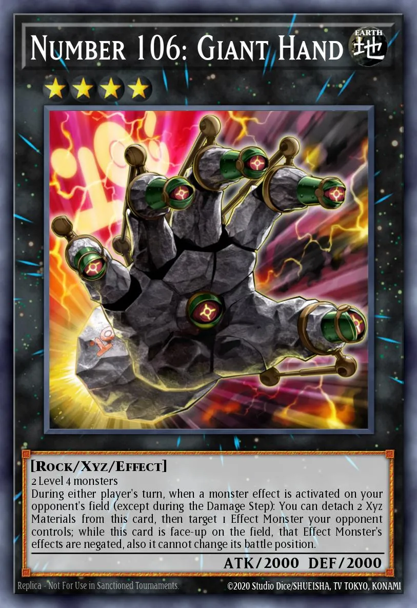 Number 106: Giant Hand · Premium Gold: Infinite Gold 63746411/100