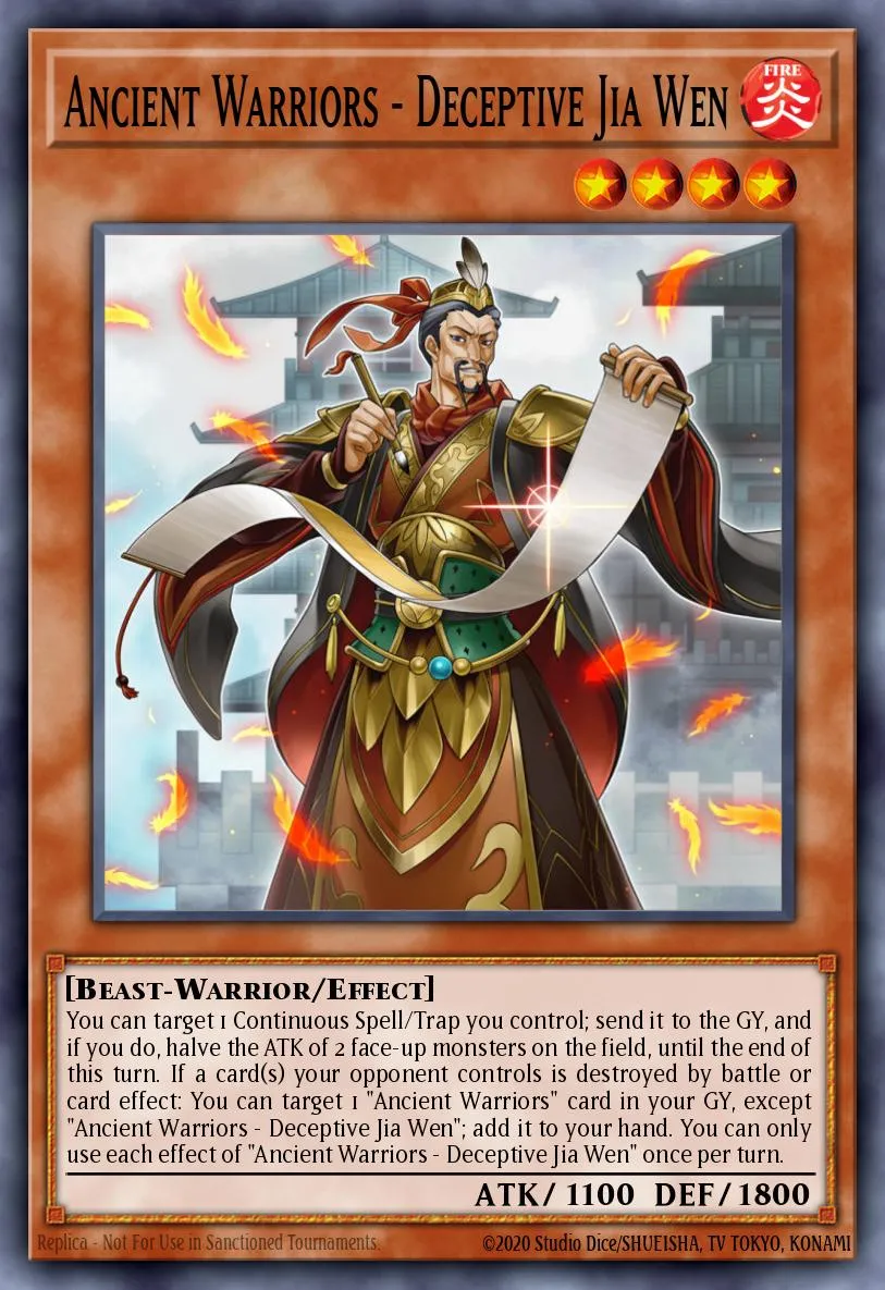 Ancient Warriors - Deceptive Jia Wen · Eternity Code Premiere! promotional card 6438003/1