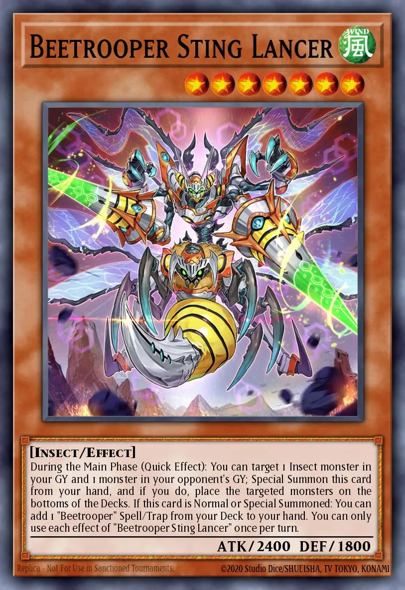 Beetrooper Sting Lancer · Dawn of Majesty Premiere! promotional card 65430555/1
