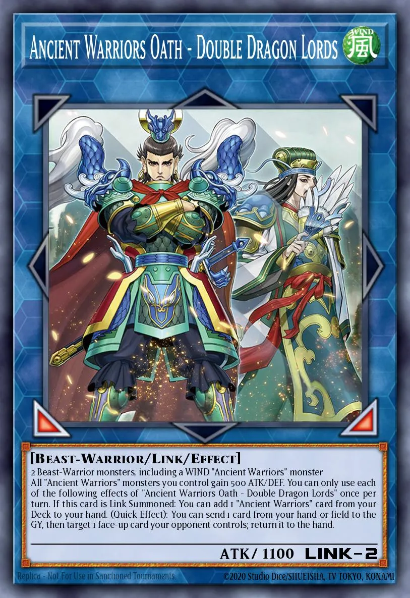 Ancient Warriors Oath - Double Dragon Lords · Rise of the Duelist Premiere! promotional card 65711558/1