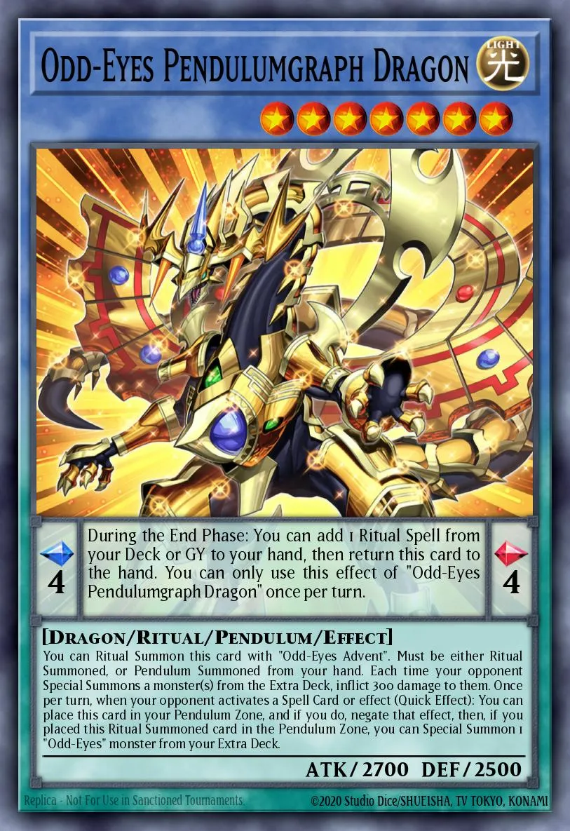Odd-Eyes Pendulumgraph Dragon · Dimension Force 66425726/101