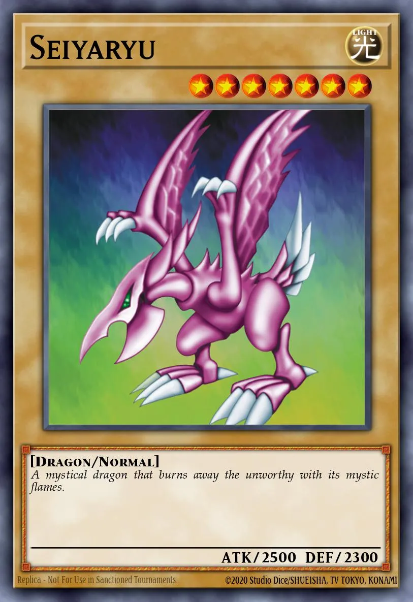 Seiyaryu · Yu-Gi-Oh! Dark Duel Stories promotional cards 6740720/6