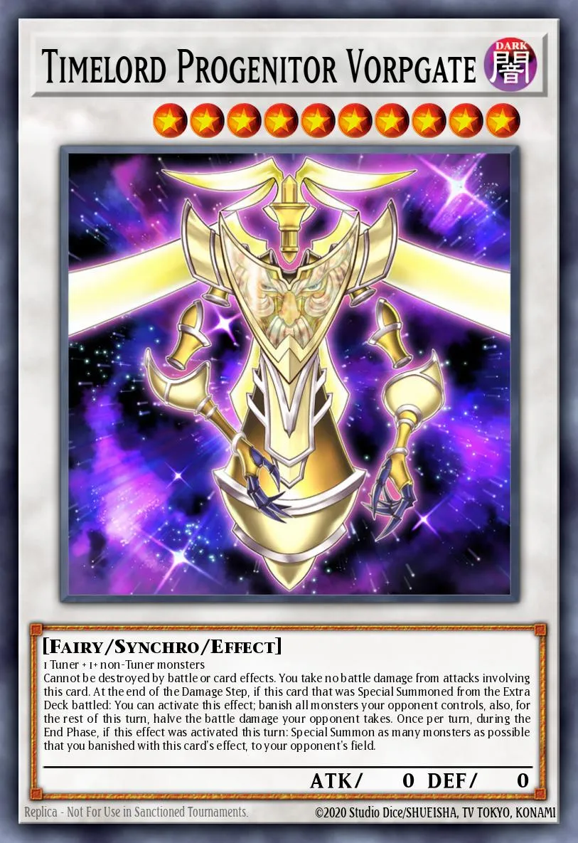 Timelord Progenitor Vorpgate · Yu-Gi-Oh! ARC-V Volume 6 promotional card 67508932/1