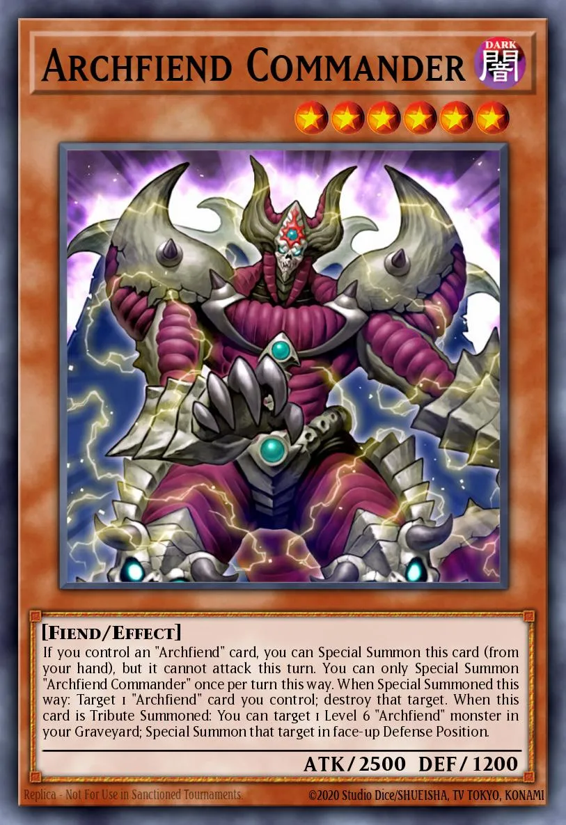 Archfiend Commander · Weekly Shonen Jump September 2013 membership promotional card 68371799/1