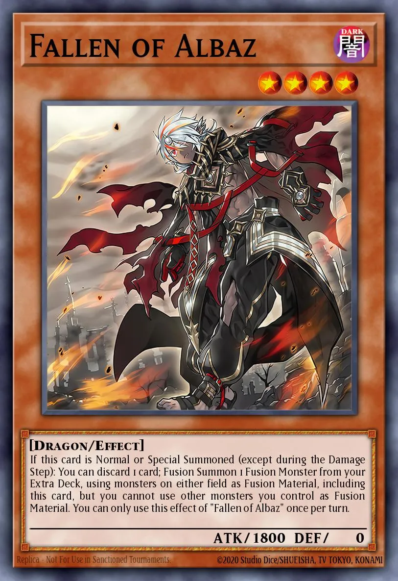 Fallen of Albaz · Rise of the Duelist Premiere! promotional card 68468459/1