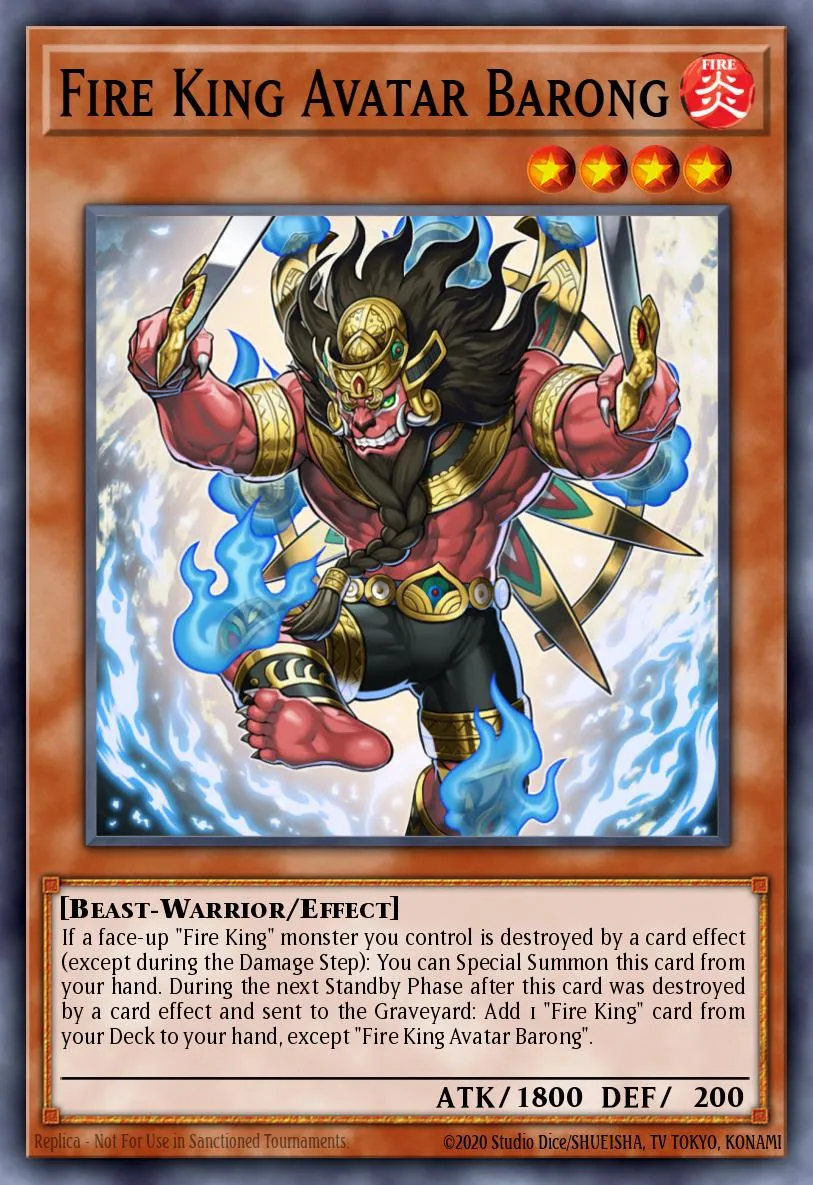 Fire King Avatar Barong · Onslaught of the Fire Kings Structure Deck 69000994/39