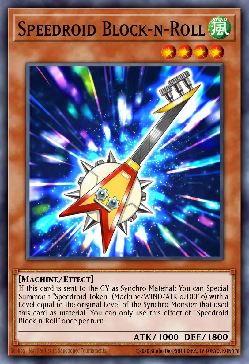 Speedroid Block-n-Roll · Rise of the Duelist Premiere! promotional card 69550259/1