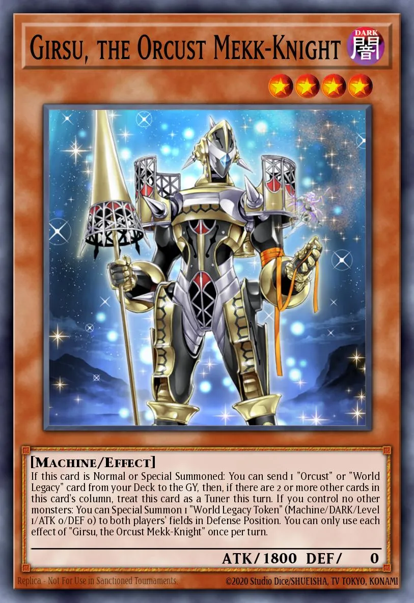 Girsu, the Orcust Mekk-Knight · Eternity Code Premiere! promotional card 69811710/1