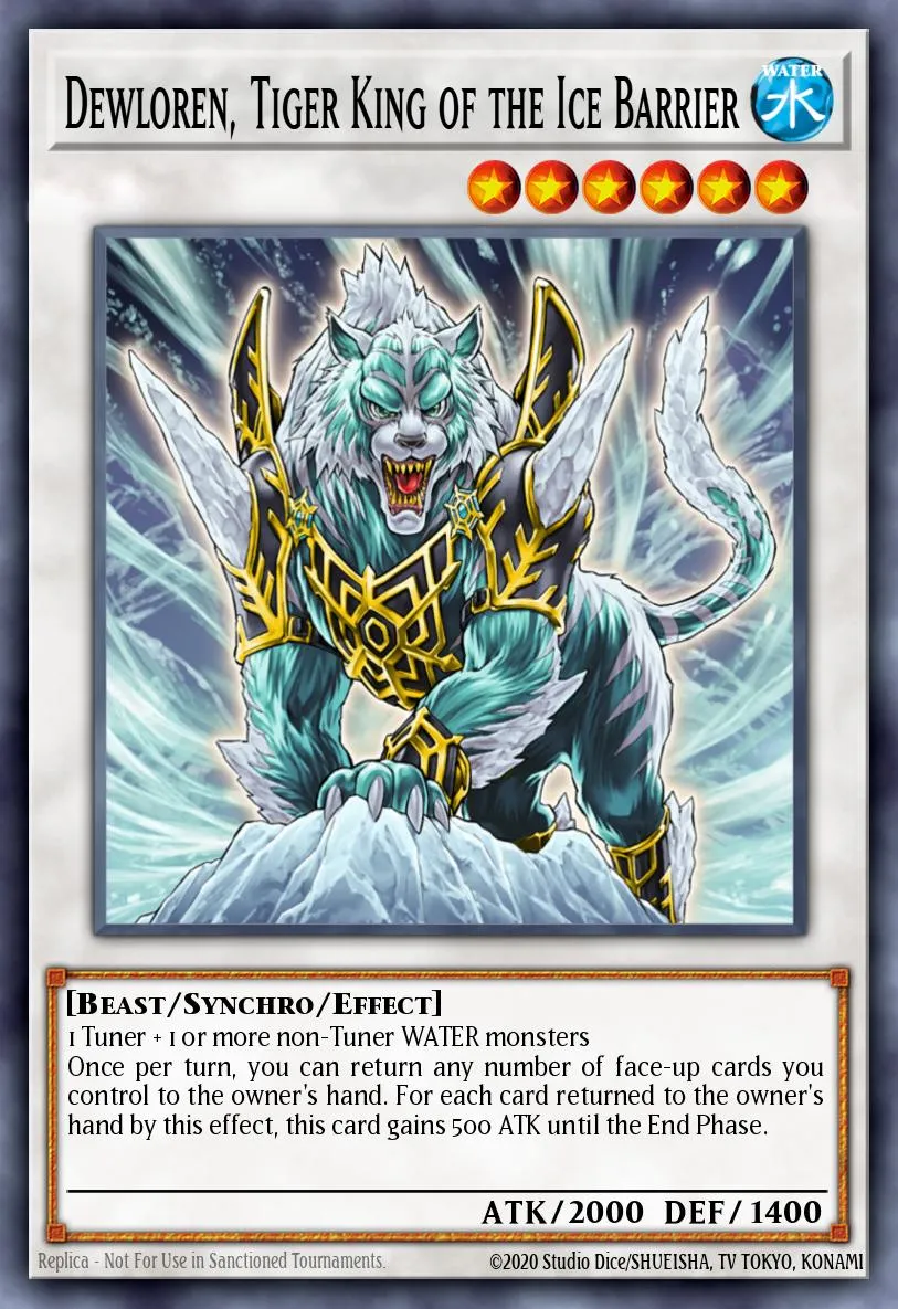 Dewloren, Tiger King of the Ice Barrier · Duel Terminal 2 70583986/100