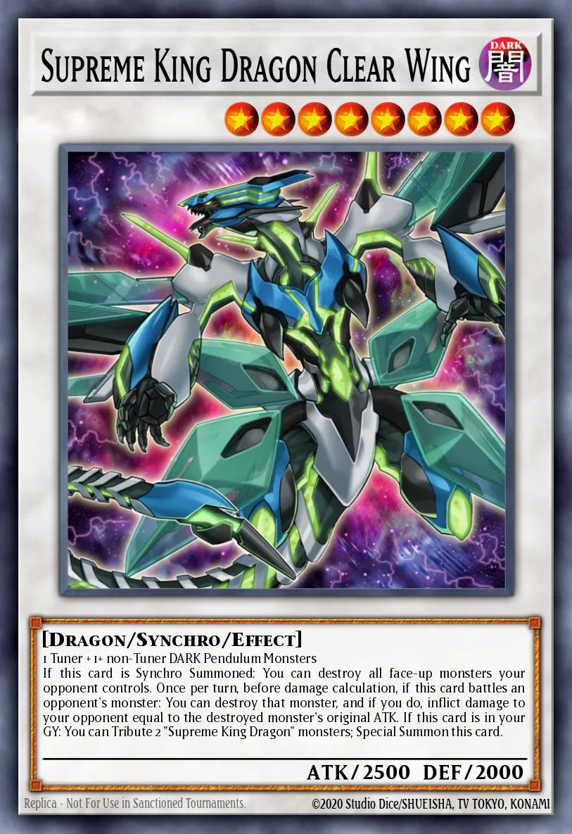 Supreme King Dragon Clear Wing · Code of the Duelist Special Edition 70771599/4