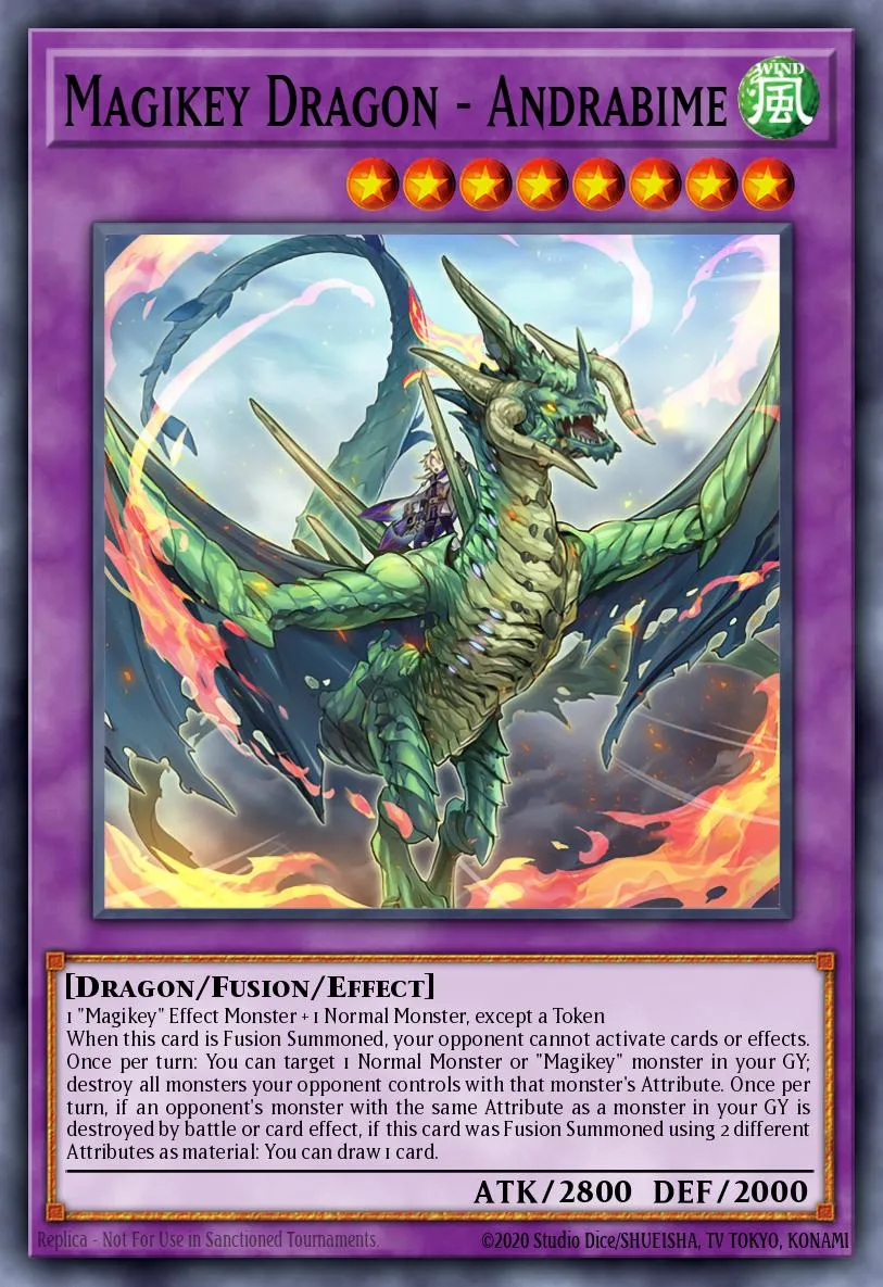 Magikey Dragon - Andrabime · Dawn of Majesty Premiere! promotional card 71159974/1