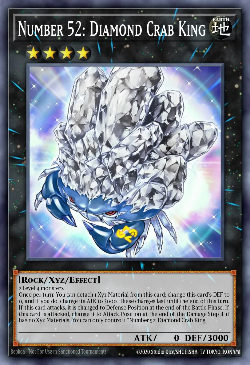 Number 52: Diamond Crab King · Yu-Gi-Oh! ZEXAL Volume 6 promotional card 7194917/1
