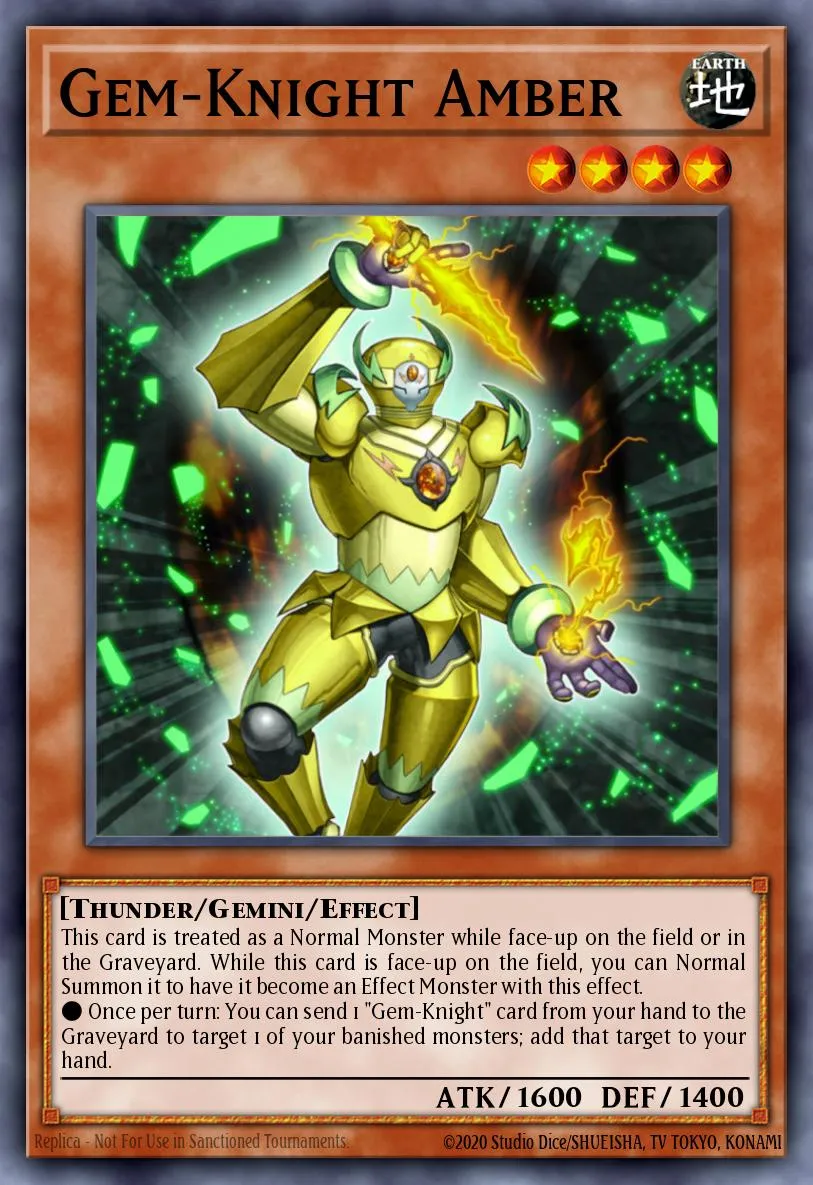 Gem-Knight Amber · Duel Terminal 6b 72056560/50