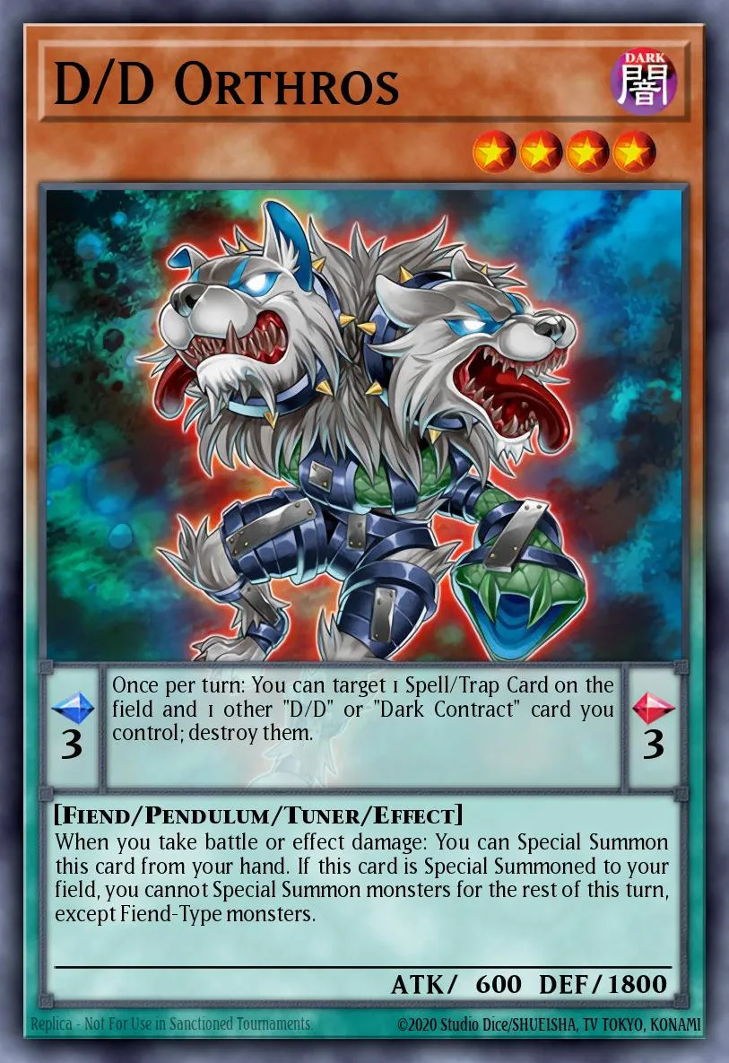 D/D Orthros · Pendulum Domination Structure Deck 72181263/43
