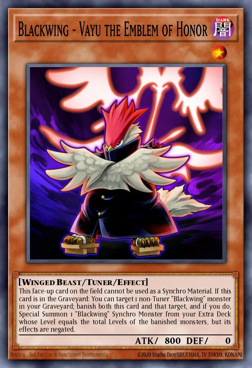 Blackwing - Vayu the Emblem of Honor · Ancient Prophecy: Special Edition 72714392/2