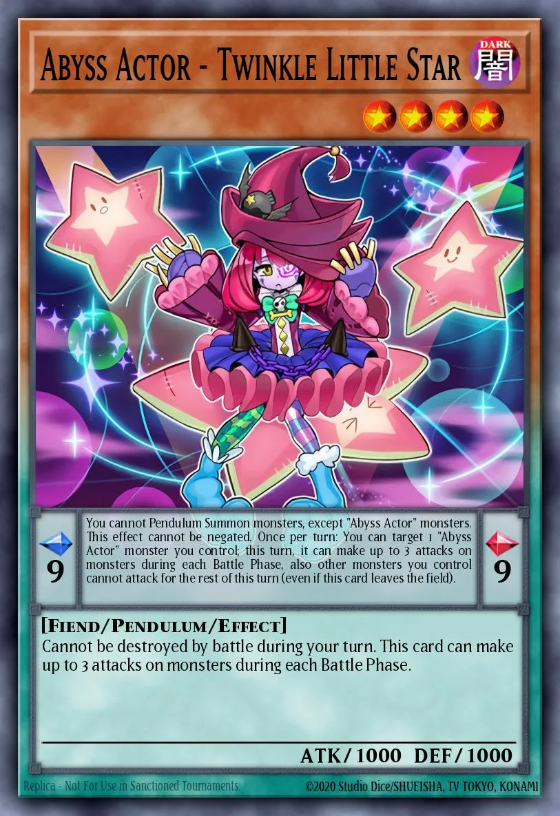 Abyss Actor - Twinkle Little Star · Rise of the Duelist Premiere! promotional card 7279373/1