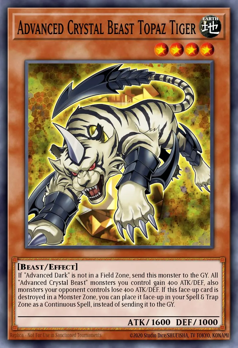 Advanced Crystal Beast Topaz Tiger · Battles of Legend: Crystal Revenge 72843899/105