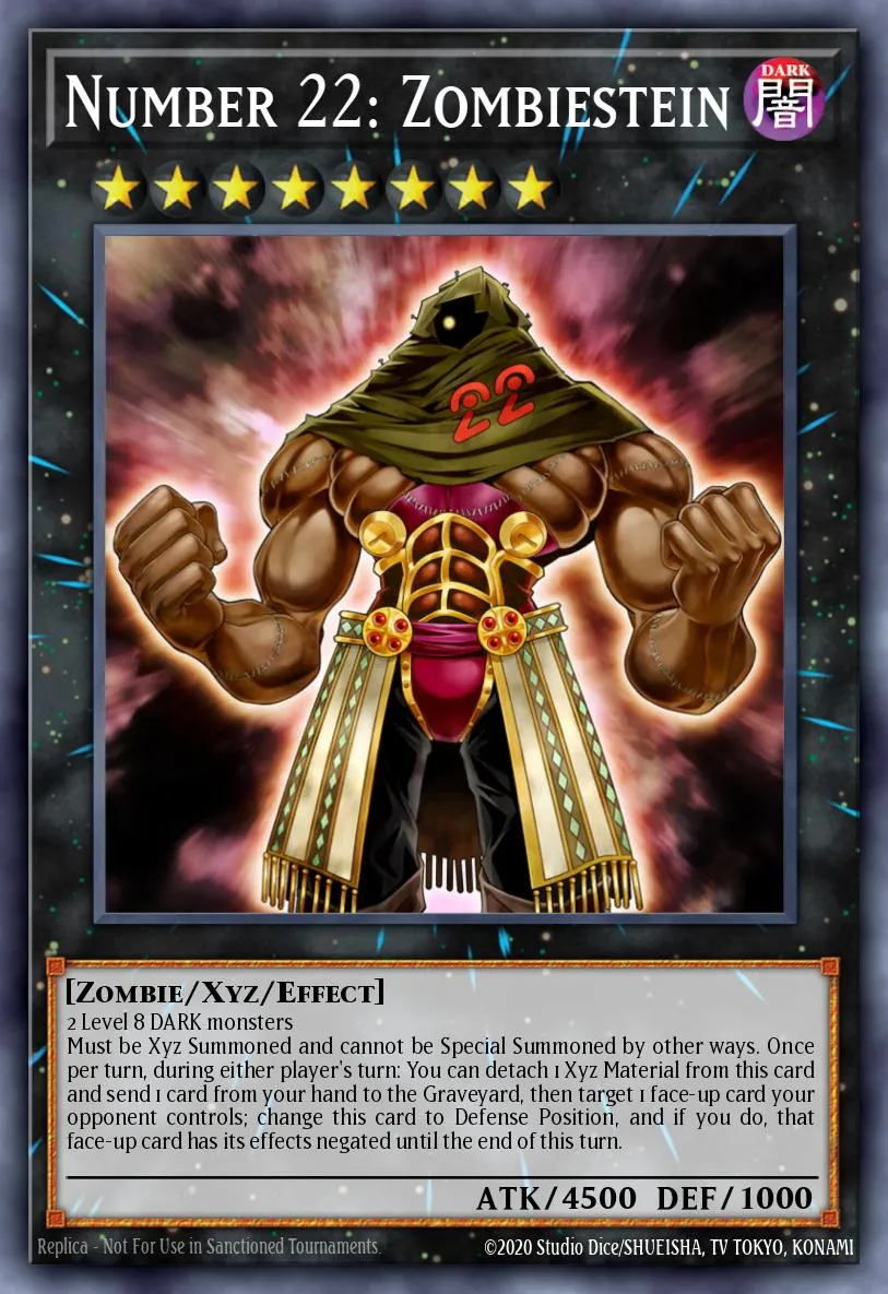Number 22: Zombiestein · Yu-Gi-Oh! ZEXAL Volume 3 promotional card 73445448/1