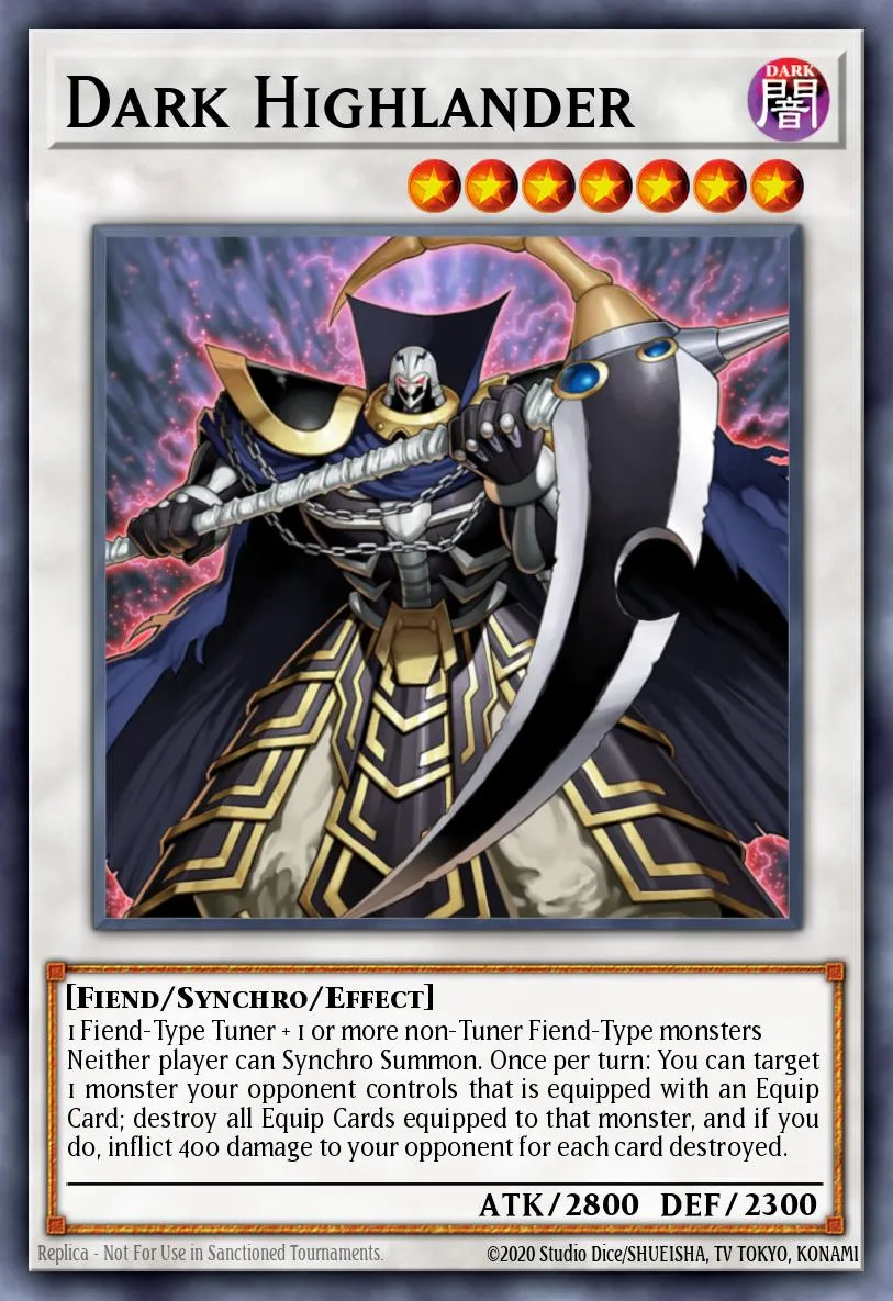 Dark Highlander · Yu-Gi-Oh! 5D's Volume 1 promotional card 75326861/1