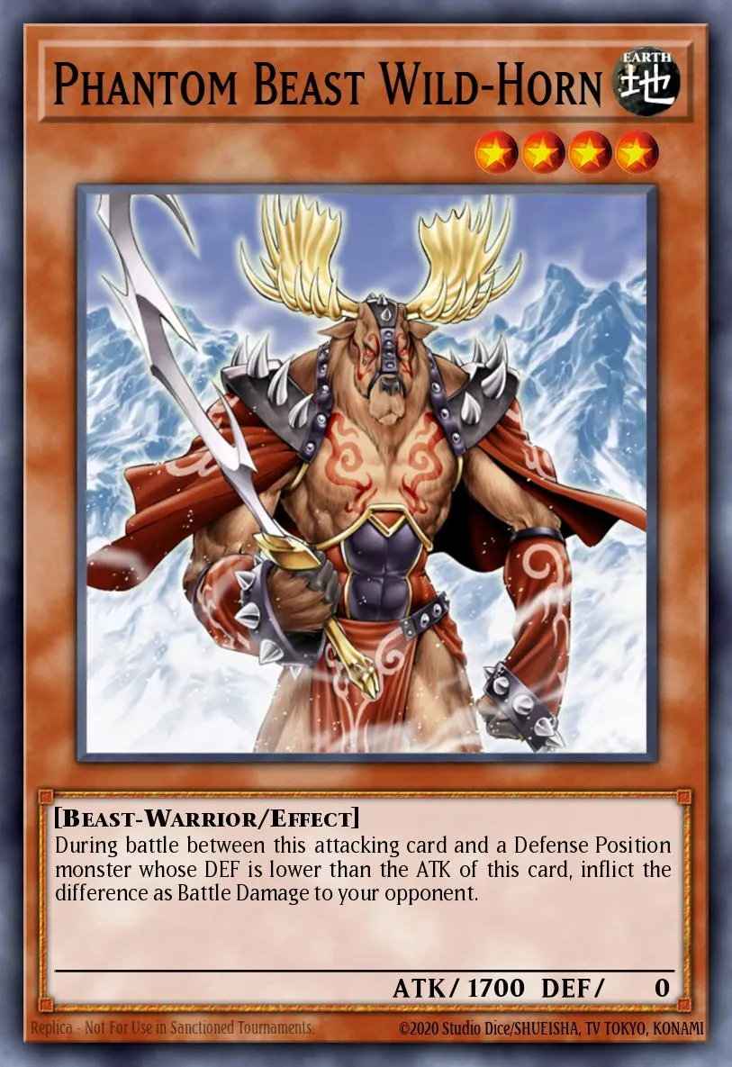 Phantom Beast Wild-Horn · Yu-Gi-Oh! GX Tag Force promotional cards 7576264/3
