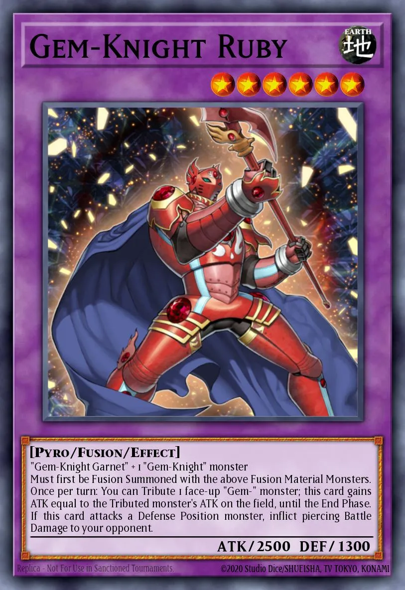 Gem-Knight Ruby · Duel Terminal 5b 76614340/50