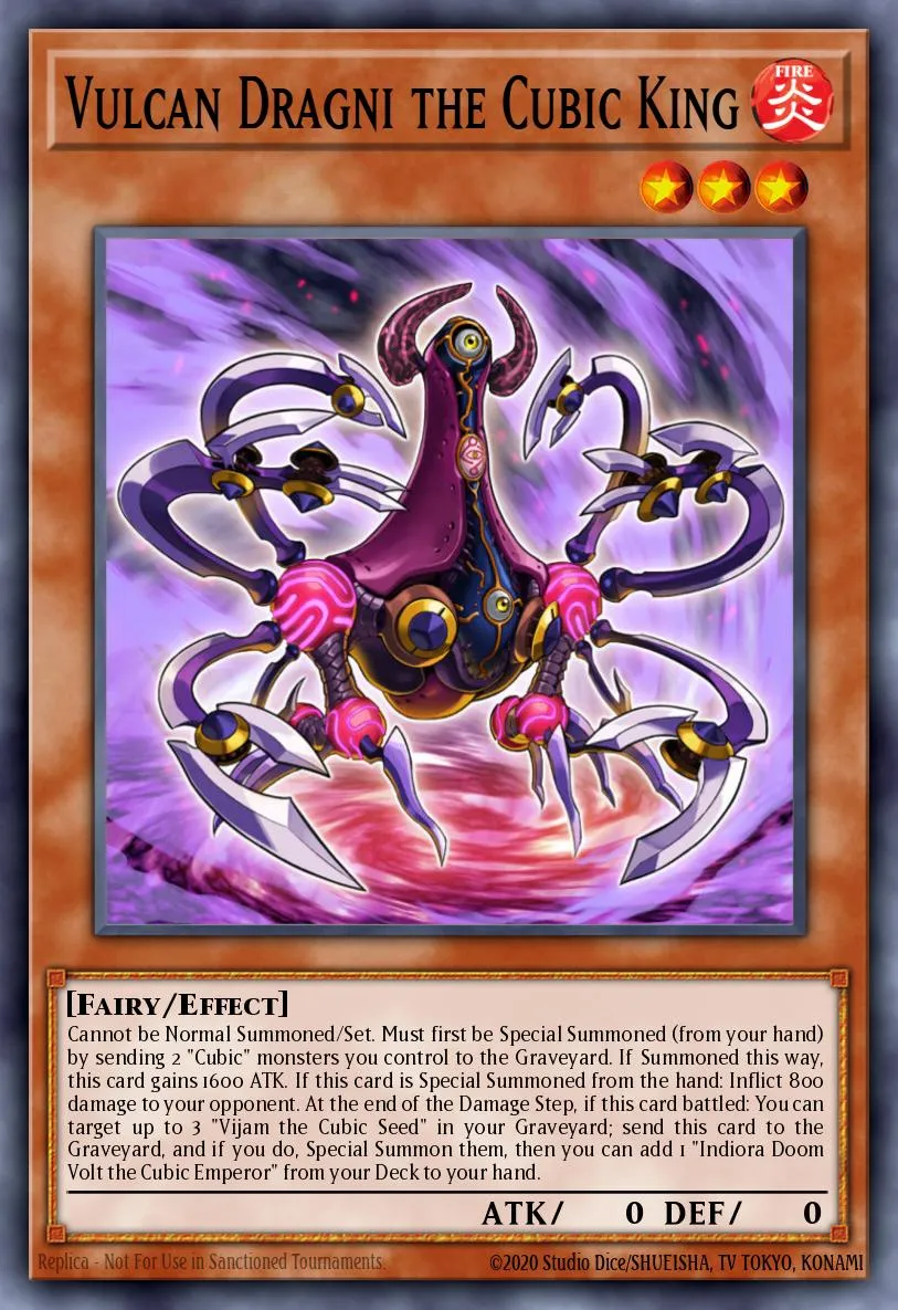 Vulcan Dragni the Cubic King · Yu-Gi-Oh! The Dark Side of Dimensions Movie Pack: Gold Edition 77387463/61