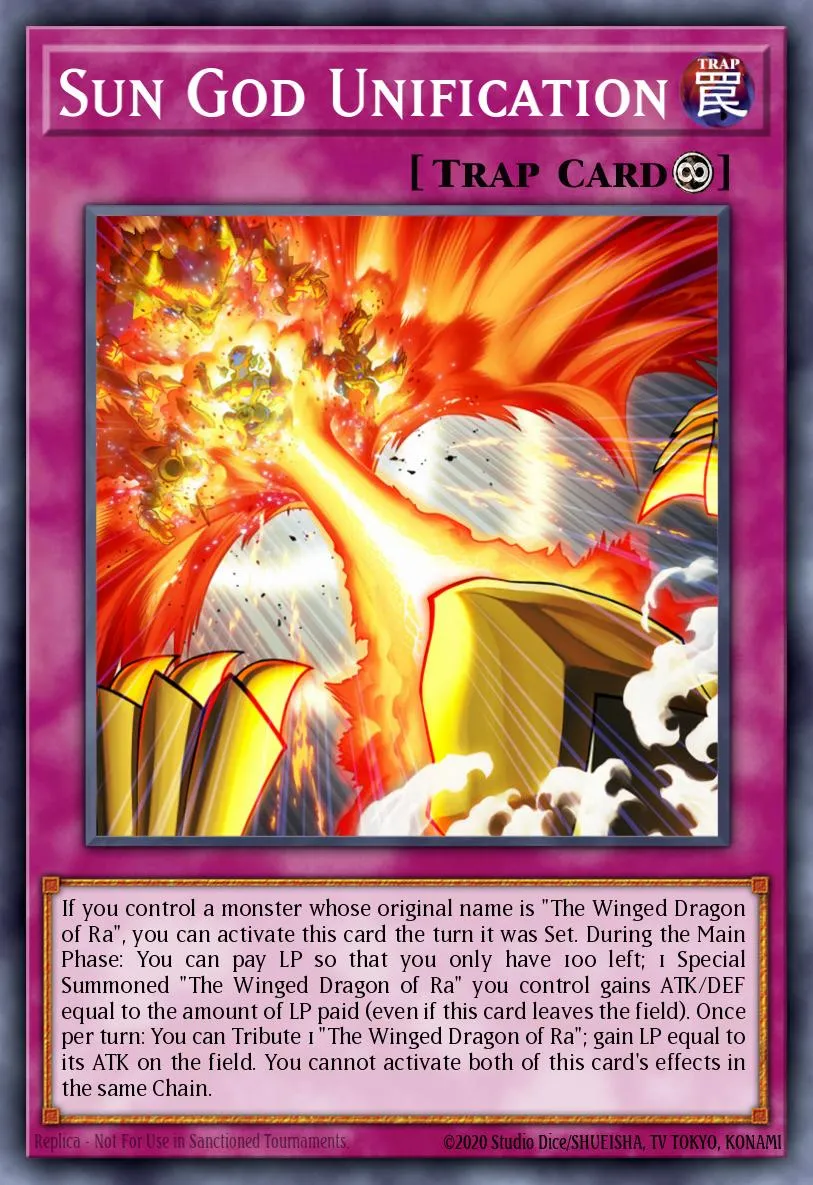 Sun God Unification · Legendary Duelists: Rage of Ra 77432167/57