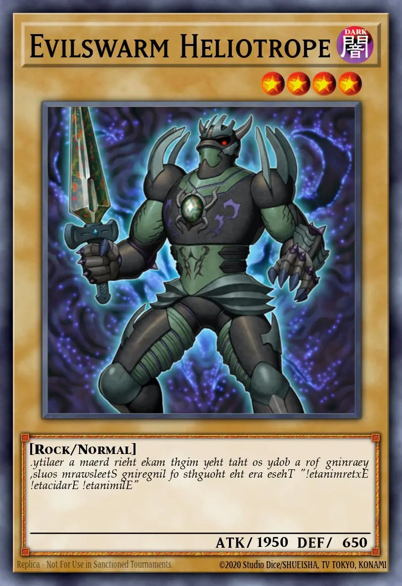 Evilswarm Heliotrope · Duel Terminal 7b 77542832/49