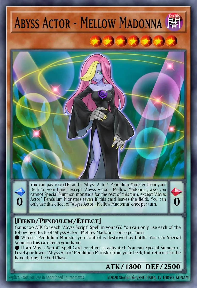 Abyss Actor - Mellow Madonna · Legendary Duelists: White Dragon Abyss 78310590/56