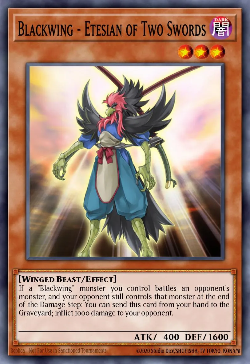 Blackwing - Etesian of Two Swords · Starstrike Blast Sneak Peek Participation Card 78564023/1